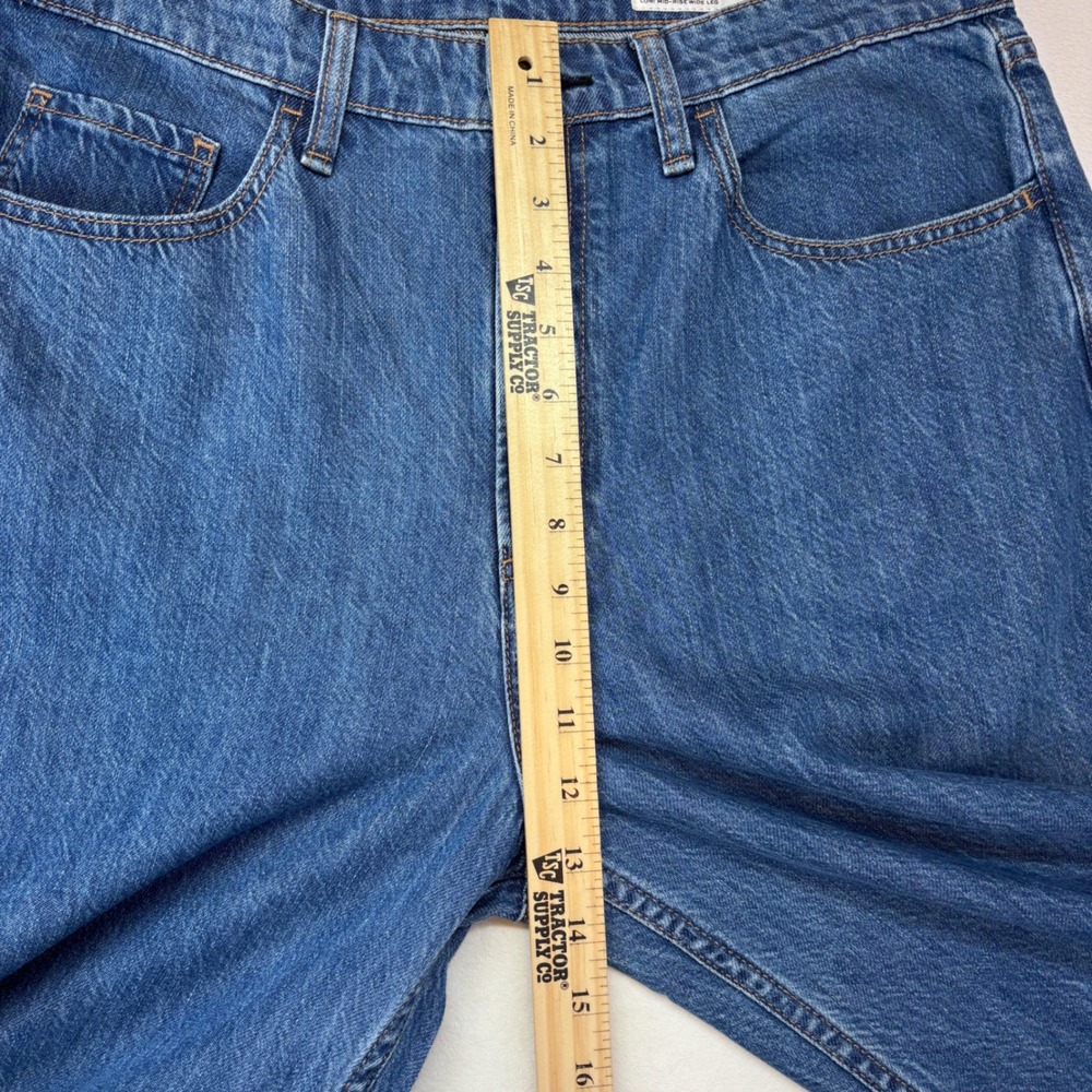Rag & Bone Lori Mid Rise Wide Leg Jeans Medium Wash Size 30 WDD24F2935OPME New - Picture 8 of 14